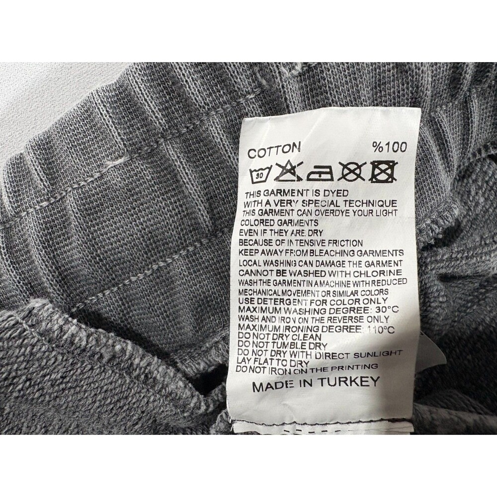 Beymen Club Gray Mens Jogger Sweatpants Cotton Grunge Drawstring Casual Gym Sz S - Picture 8 of 11